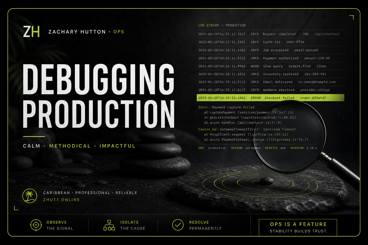 Debugging Production Bugs Calmly